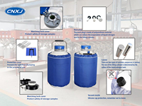 Réservoir cryogénique vertical de 20 L pour azote liquide avec moteur, haute sécurité, certifié CE, pour le stockage de pailles