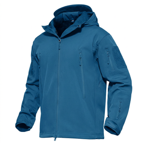 Functional Softshell Jacket Men's Waterproof Windproof Outdoor Workwear Stand Fleece <b>Lined</b> 4 Way Stretch Winter <b>Coat</b> Front - Product Image 1