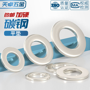 Flat Washer M3 M4 M5 M6 M8 M10 M12 Nickel Plated Carbon Steel Grade 8.8 DIN GBT97 Industrial Use - Product Image 2