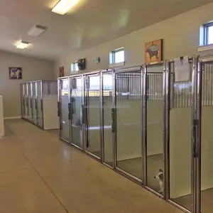 גדול כלבים לול וטרינר לחיות מחמד כלוב 304 נירוסטה כלב בית מקורה מתכת כלב מלונה פועל