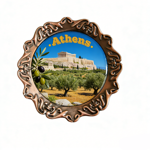 แม่เหล็กติดตู้เย็นโลหะพิมพ์ลาย UV ของที่ระลึกกรีซเอเธนส์ยอดนิยม ปรับแต่งได้ - Product Image 5