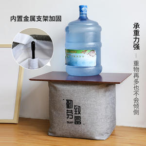 Cesta de Almacenamiento de Algodón y Lino de Hua County, 40x30x40cm, Rectangular, Organizador de Ropa, Contenedor de Tela Ecológico para Dormitorio y Sala de Estar - Product Image 3