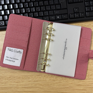 ฝาครอบหนังวีแกนแบบเติมได้ A6 6มม. สีทอง30มม. ปลอกวางแผน A6กระดุม - Product Image 5