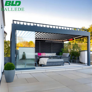 Pérgola Bioclimática de <span class=keywords><strong>Aluminio</strong></span> Motorizada con Techo de Celosía, Moderna, Impermeable, para Jardín, Tipo Gazebo - <span class=keywords><strong>Precio</strong></span> - Product Image 6