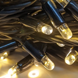 Guirnalda de Luces LED con Cable de Goma Negro IP65, 10M 50M 100M, Blanco Cálido 2700K, AC 220V, Conectable, Decoración Navideña Comercial para Fachadas - Product Image 3