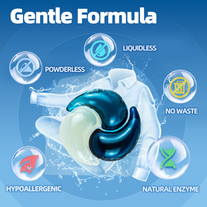 A base de <span class=keywords><strong>plantas</strong></span> hipoalergénico 18g cápsulas de lavandería de acción rápida <span class=keywords><strong>Gel</strong></span> desechable enzima proteína grasa eliminación de manchas ropa segura para bebés - Product Image 4