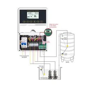 Pengontrol sakelar tekanan pompa sentrifugal otomatis fase tunggal untuk sistem irigasi