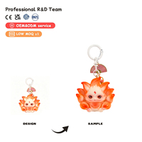 Nouveau porte-clés porte-bonheur renard à neuf queues, breloque de sac en vinyle inspirée du mythe chinois ShanHai, pendentif figurine de dessin animé mignon, accessoire pour sac à dos