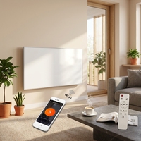 Chauffage rapide mural et au plafond blanc C072 720 W, chauffage électrique à panneau infrarouge en cristal de carbone avec préprogrammation