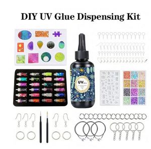 Creative Handmade UV <b>Resin</b> Jewelry Kit Hard Crystal <b>Clear</b> Epoxy Fast Curing Silicone Molds Keychain MODEL Glitter Foil - Product Image 4