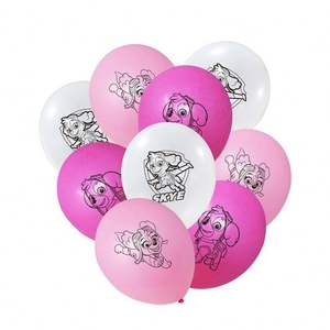 Globos de látex con pata de perro de 12 pulgadas, accesorios <span class=keywords><strong>para</strong></span> perros de dibujos animados <span class=keywords><strong>para</strong></span> el Día de los niños y decoraciones <span class=keywords><strong>para</strong></span> fiestas de cumpleaños, globo de patrulla canina - Product Image 5