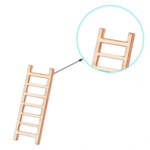Mini escalera escalonada de madera para decoración de jardín, figurita de escalera de madera para muebles, herramientas de decoración de hadas, Micro Gnomo artesanal, regalo, Micro paisaje, 1 ud. - Product Image 6