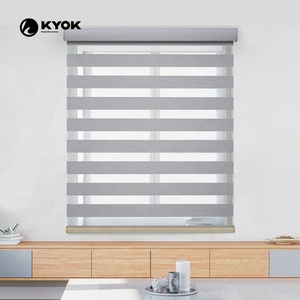 Cina produttore di tende KYOK tende oscuranti portatili tende grigie <span class=keywords><strong>a</strong></span> doppio <span class=keywords><strong>rullo</strong></span> tende zebra shades - Product Image 2
