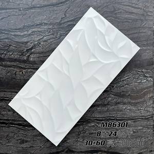 Azulejos <span class=keywords><strong>de</strong></span> pared <span class=keywords><strong>de</strong></span> cerámica pulida <span class=keywords><strong>de</strong></span> 300x600mm con brillo moderno, azulejos <span class=keywords><strong>de</strong></span> alta acristalamiento, azulejos convexos a cuadros verdes <span class=keywords><strong>de</strong></span> piedra, cocina y baño - Product Image 3