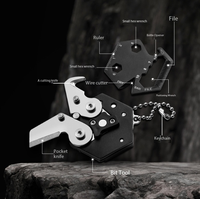 Couteau de défense personnel mini EDC multifonctionnel pour l'extérieur, en acier inoxydable, tranchant, utilitaire de poche, ouvre-lettres manuel, porte-clés