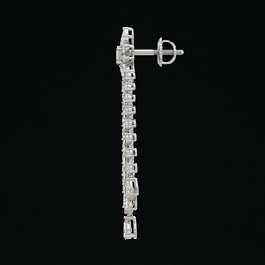 Pendientes de Diamantes de Platino de Diseño, Joyería Fina, Piedras Brillantes de Alta Claridad, Estilo Minimalista y Elegante, para Uso Diario, Regalo - Product Image 2