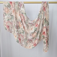 Nuevo Chal Elegante para Mujeres Musulmanas, Suave, Transpirable y Ligero, Hijab Modal de Primera Calidad con Estampado Floral de Doble Cara