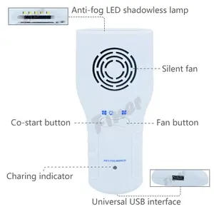 Espelho refletor de led oral, com gerador de luz, espelho fotográfico sem névoa para dentes