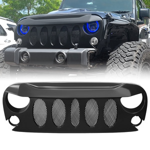Nouvelle calandre avant style démon noir mat en plastique ABS pour Wrangler JK JKU 2007-2018, accessoires de remplacement extérieurs pour la route - Product Image 2