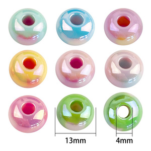 Color-plated abacus <b>spacer</b> beads large-hole loose beads wheel beads DIY handmade necklace and bracelet accessories - Product Image 3