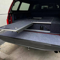 Meilleur système de rangement coulissant pour benne de pick-up 4x4, 1380 mm, avec tiroirs Titan et couvercle de capot arrière pour Ford F150