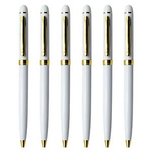 Bolígrafo de Metal Blanco de Alta Calidad para Hoteles de Negocios, con Logotipo Personalizado, Punta de 1.0 mm, para Resorts, Cruceros y Aerolíneas - Product Image 1