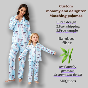 <span class=keywords><strong>Pigiama</strong></span> Coordinato Mamma e Figlia Personalizzato, <span class=keywords><strong>Set</strong></span> Traspirante a Maniche Lunghe per Abbigliamento Coordinato <span class=keywords><strong>Famiglia</strong></span> - Product Image 2