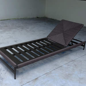 سرير شمسي من الألومنيوم للاستخدام الخارجي، مقاوم للماء، سرير نهاري للفنادق والشواطئ وحمامات السباحة، كرسي استلقاء مزدوج - Product Image 6