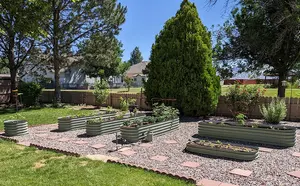 Cama de jardim galvanizada para plantio ao ar livre, grande, oval, resistente à podridão, de metal, para vegetais, flores e ervas, cama de jardim elevada