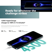 Téléphone d'origine Xiaomi Redmi Note 11 Pro + 5G 8 Go + 256 Go 6.67 "NFC 108MP Caméra 120W Charge rapide 4500mAh Redmi Note 11 Pro Plus