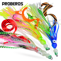 Hameçon double en fer pour pêche au calamar, leurre artificiel Luya 17cm pour morue et bar, pendentifs et breloques pour bateau de pêche à la traîne lente