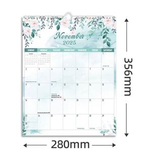 2026 English Office Wall Calendar <b>18</b> Month Sprial Panel Design European & American Style - Product Image 4