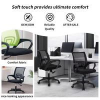 Offre Spéciale chaise d'ordinateur de direction nouveau bureau à domicile chaise de bureau ergonomique en maille moderne pivotant noir pour conférence du personnel tournant