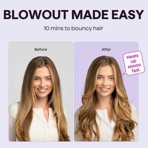 1.5 Inch PTC Electric LED Thermal Brush Dual Voltage Pink Tourmaline Ceramic Negative Ion Technology 5 Temperature <b>Hair</b> <b>Curler</b> - Product Image 2