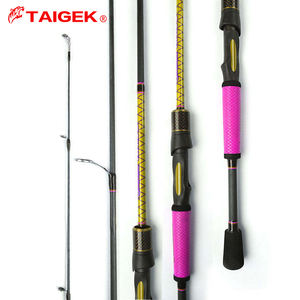 TAIGEK 1.65m 1.8m 2.1m 2.4m carbone PU Grip filature coulée puissance moyenne leurre <span class=keywords><strong>10</strong></span>-<span class=keywords><strong>30g</strong></span> leurre <span class=keywords><strong>canne</strong></span> à pêche - Product Image 1