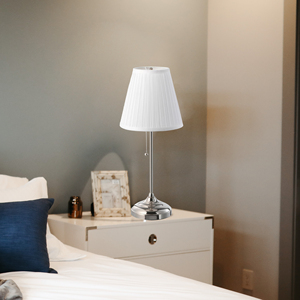 E27 <strong>Cloth</strong> Lampshade, Metal Base Dining <strong>Table</strong> Light for Dinner Room/hotel - Product Image 6