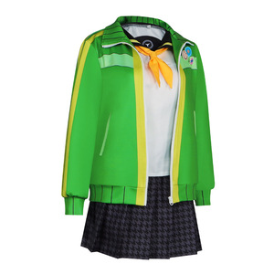 Traje de cosplay de Chie Satonaka, conjunto de uniforme con chaqueta verde, disfraz de anime Persona 4 para Halloween - Product Image 2