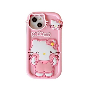 เคสโทรศัพท์ลายการ์ตูน 3 มิติ ซิลิโคน Hello Kitty น่ารัก กันกระแทก ป้องกันรอยนิ้วมือ สำหรับ 17 Pro Max ฝาหลังยางนิ่ม - Product Image 6