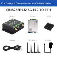 HT Hot Seller Waveshare SIM8262/RM520 Modul 5G M.2 ke Konverter Gigabit Ethernet Mendukung SIMCom/QUECT E L untuk Komunikasi