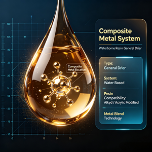 Siccative pour résine aqueuse à séchage général, pour composites métalliques, compatible avec les résines alkydes et acryliques modifiées à base d'eau - Product Image 2