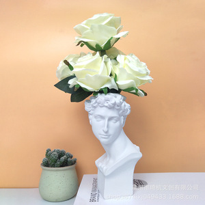David Head <b>Vase</b> Plaster Sculpture Figure Artistic Home Decoration Ornament Pen Holder - Product Image 4