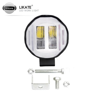 Mini UTV ATV antibrouillard moto <span class=keywords><strong>camion</strong></span> 45 W cosse rouge bleu 12 V ambre bicolore 24 V stroboscopique 3 pouces LED lumière de tr - Product Image 4