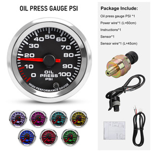 Oil Pressure Gauge 2-Inch 0-100 PSI Universal Electronic For <b>Modified</b> Cars Racing Sports Vehicles - Product Image 2