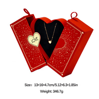 Boîte cadeau romantique pour la Saint-Valentin YUANQI, forme rectangulaire, motif imprimé uni, boîte d'emballage pour bijoux, pour bagues créatives