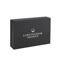 Ensemble de tasses en céramique noire personnalisées en polystyrène, emballées dans des boîtes cadeaux magnétiques avec des matériaux recyclés, finition mate et doublure en éponge