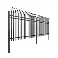Clôture de piscine économique pour jardins, panneaux de clôture en faux fer forgé, clôture résidentielle en aluminium