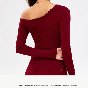 T-<span class=keywords><strong>shirt</strong></span> de sport personnalisé pour <span class=keywords><strong>femme</strong></span> à manches longues, décontracté, respirant, séchage rapide, pour le <span class=keywords><strong>yoga</strong></span> - Product Image 3
