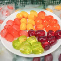Bonbons gélifiés à la pomme de raisin, forme boule, nouveauté, collation à mâcher, sachet refermable, sans nicotine, vente en gros, saveurs assorties