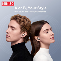 MINISO MS108 AI BT6.0 Earphone Nirkabel Dual-Headset TWS Mikrofon Peredam Kebisingan Earplug Headphone Portabel Latensi Rendah