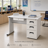 Meubles scolaires en acier, meubles de bureau, table d'ordinateur avec tiroirs, table de personnel avec armoire, bureaux d'ordinateur pour étudiants